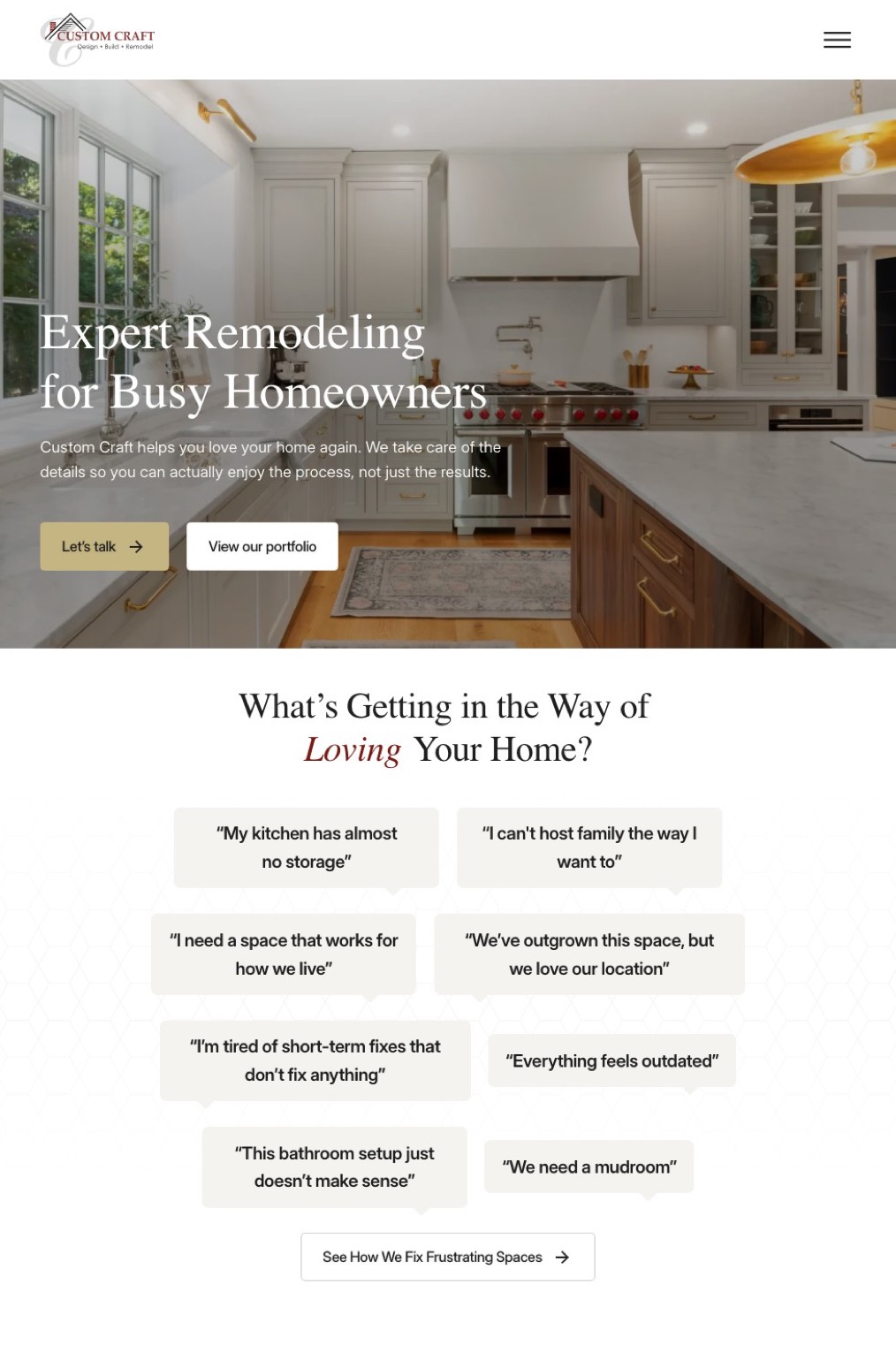 Custom Craft website