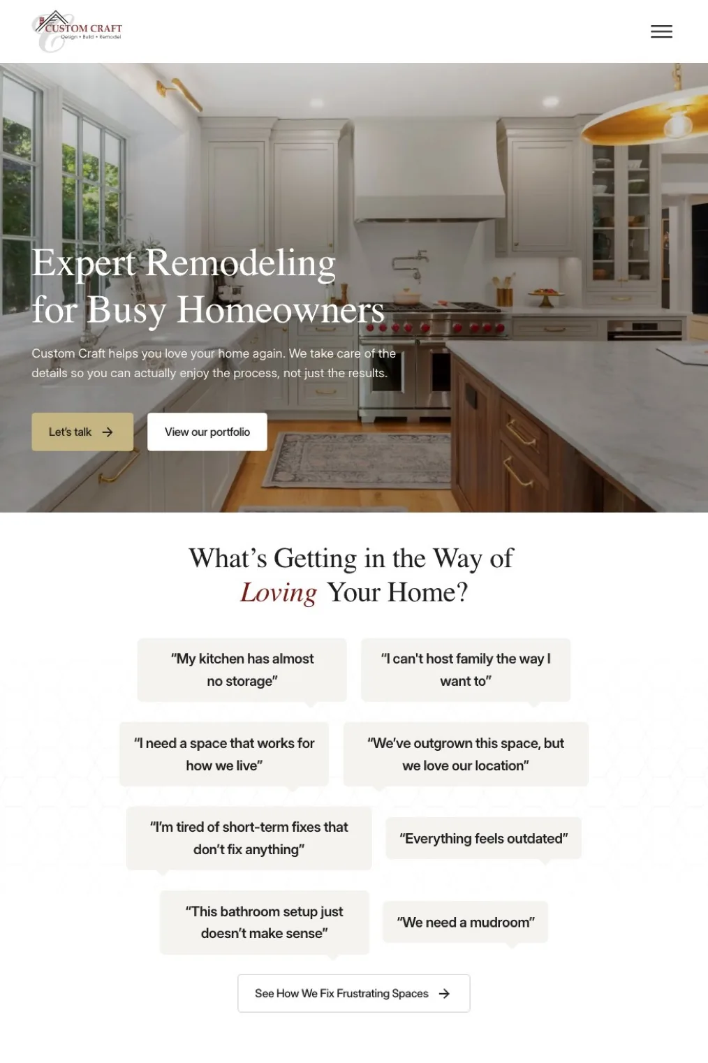 Custom Craft website