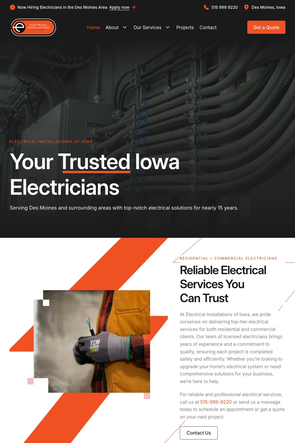 Electrical Installations of Iowa website