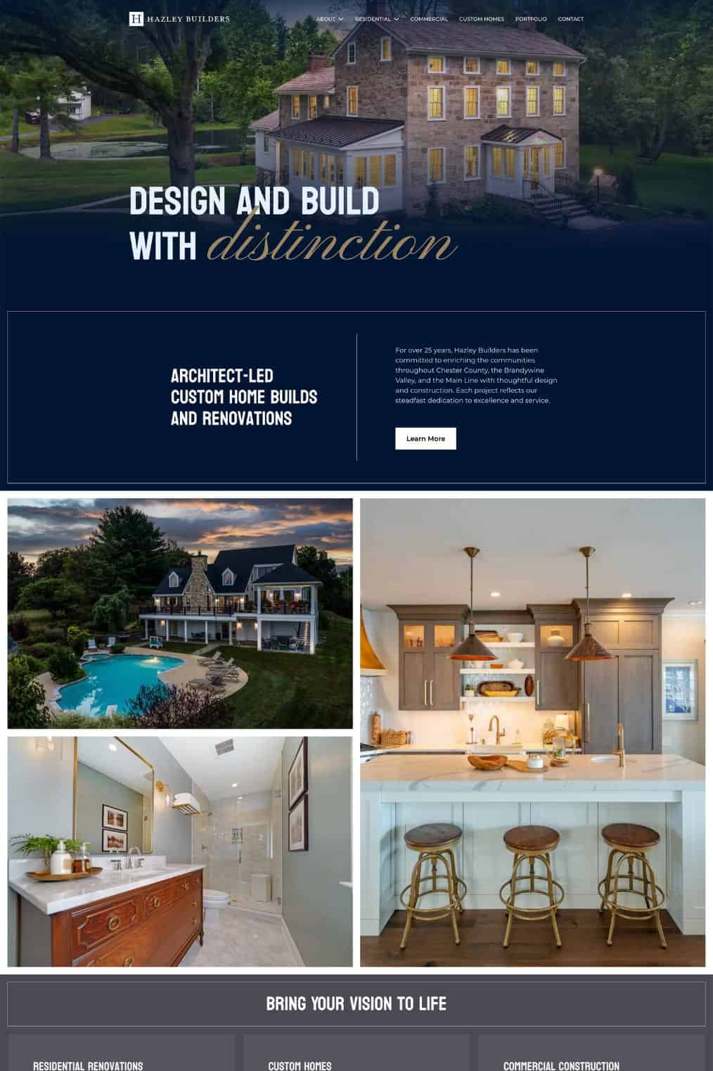 Hazley Builders website