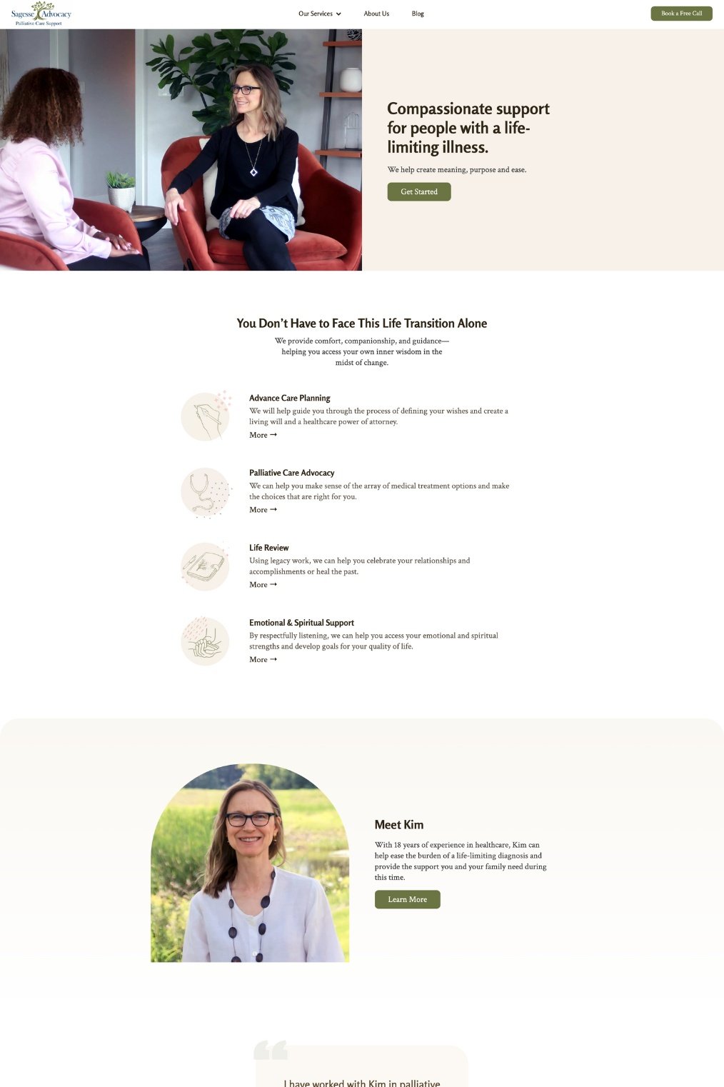 Sagesse Advocacy website