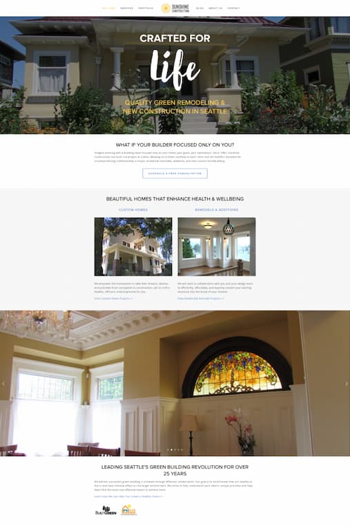 Sunshine Construction website