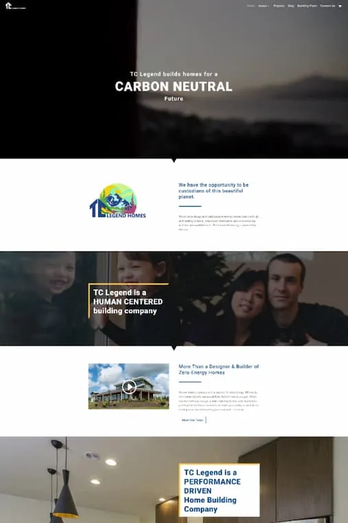 TC Legend Homes website