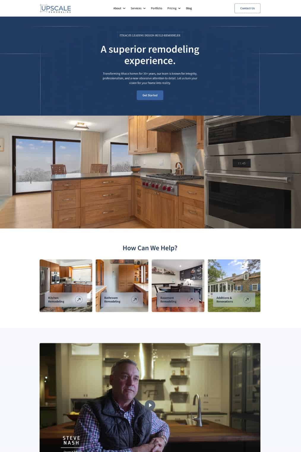 Upscale Remodeling website