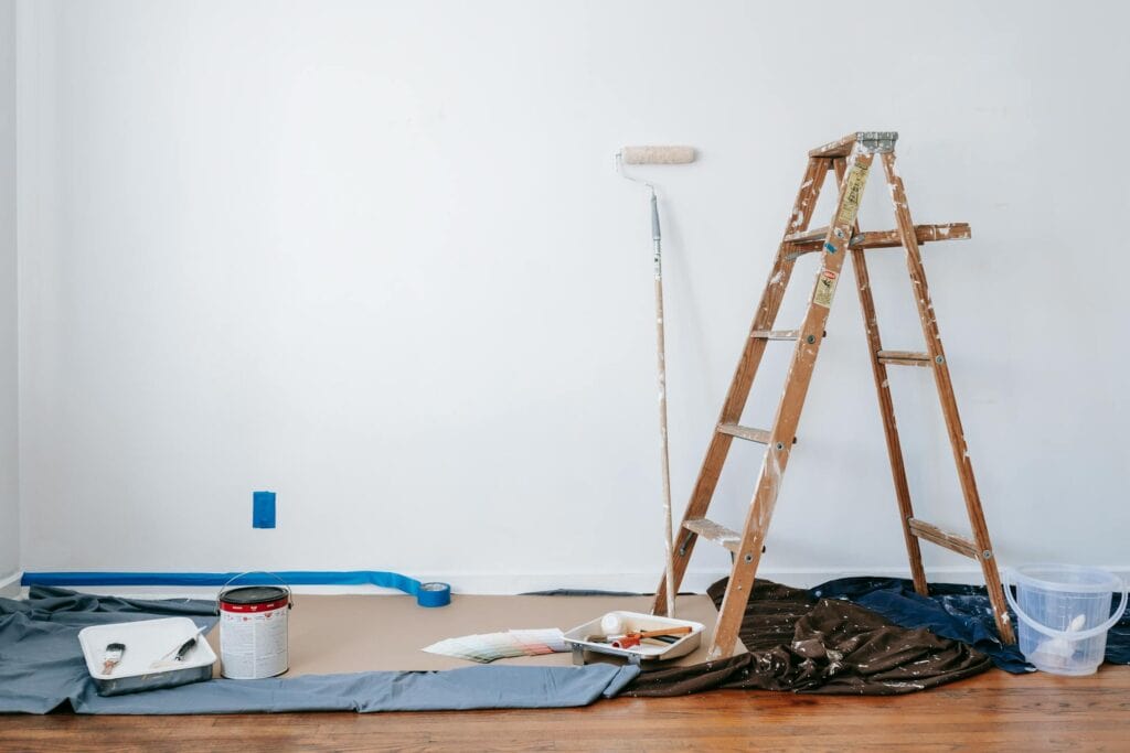 Homeowner browsing remodeling inspiration on a tablet