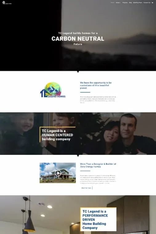TC Legend Homes website