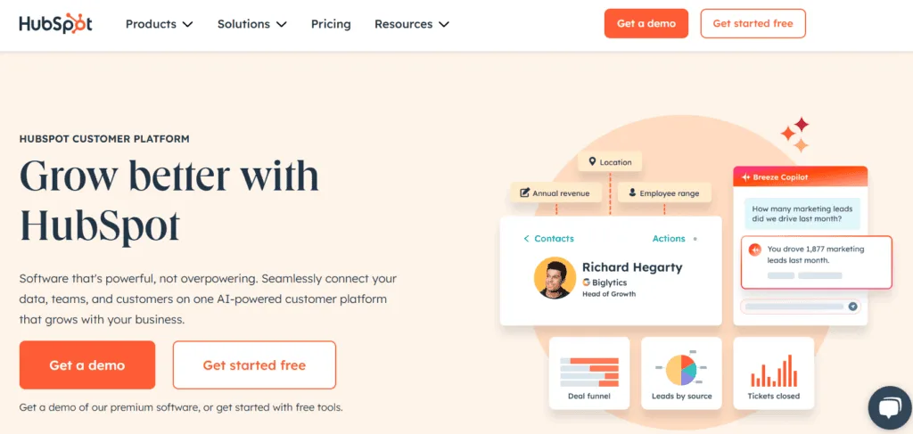 HUBSPOT screenshot
