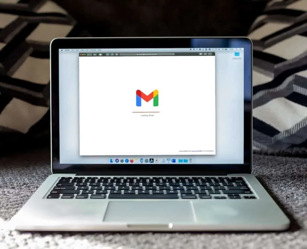 A computer showing a Gmail loading up - marketing automation for small businesses