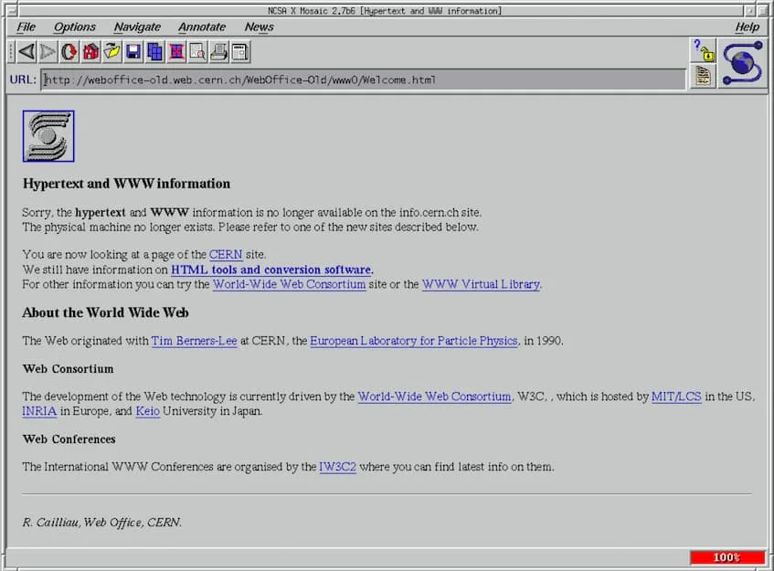 An old site in need of a website redesign